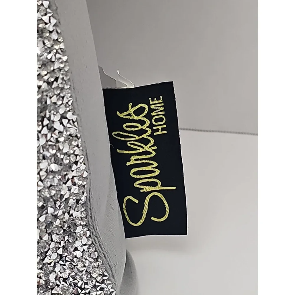 Halloween Ghost Pillow Silver Glitter Sparkles Home Rhinestone‎